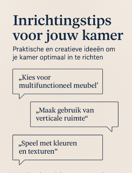 Inrichtingstips voor jouw kamer: Maak van je ruimte een stijlvolle en functionele plek